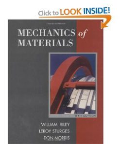 Solution manual for Mechanics of Materials Riley Sturges Morris 6th edition