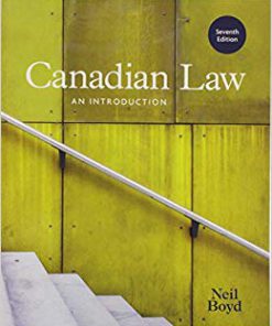 Test Bank for Canadian Law An Introduction 7th by Boyd