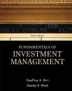 Solution manual for Fundamentals of Investment Management Hirt Block 10th edition