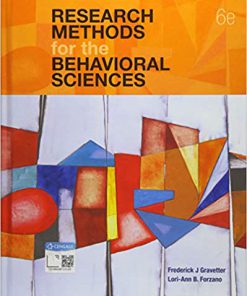 Solution Manual for Research Methods for the Behavioral Sciences 6th Edition