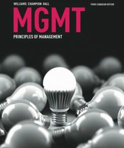 Test Bank for MGMT : principles of management, 3rd Canadian edition, Chuck Williams, Ike Hall, Terri Champion, ISBN: 0176703489, ISBN: 9780176703486