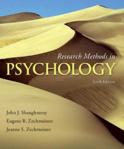 Downloadable Test Bank for Research Methods In Psychology 10th Edition Shaughnessy