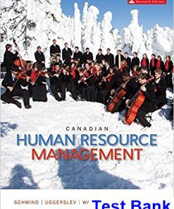 Canadian Human Resource Management Canadian 11th Edition Schwind Test Bank