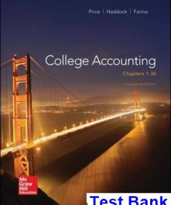 College Accounting 14th Edition Price Test Bank