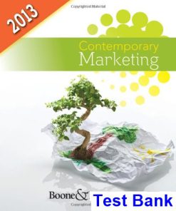 Contemporary Marketing 2013 Update 15th Edition Boone Test Bank