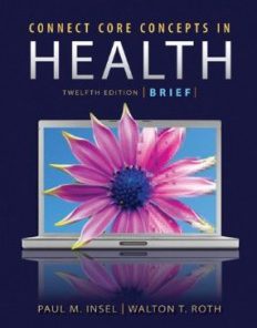 Test Bank for Core Concepts in Health, 12 Edition : Insel Roth