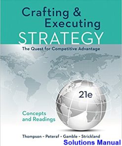 Crafting and Executing Strategy The Quest for Competitive Advantage Concepts 21st Edition Thompson Solutions Manual