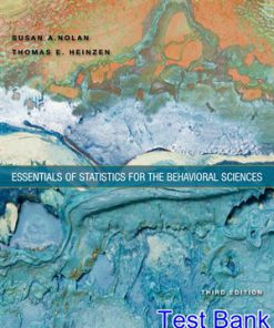 Essentials of Statistics for the Behavioral Sciences 3rd Edition Nolan Test Bank