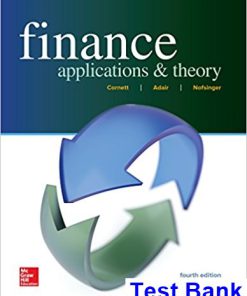 Finance Applications and Theory 4th Edition Cornett Test Bank