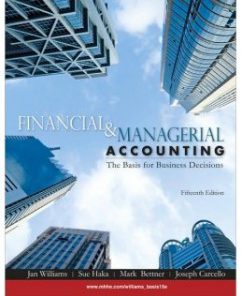 Test Bank for Financial and Managerial Accounting, 15th Edition: Jan Williams