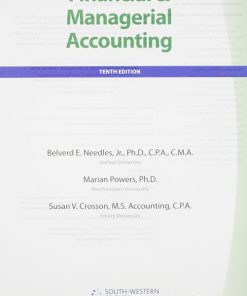 Financial and Managerial Accounting 10th Edition Needles Test Bank