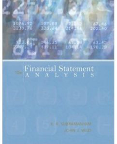 Test Bank for Financial Statement Analysis, 10th Edition: K. R. Subramanyam