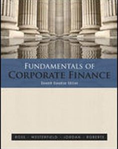 Test Bank for Fundamentals of Corporate Finance, 7th Canadian Edition: Ross