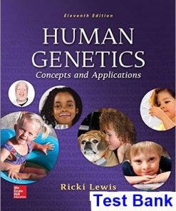 Human Genetics Concepts and Applications 11th Edition Ricki Lewis Test Bank