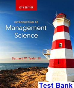 Introduction to Management Science 12th Edition Taylor Test Bank