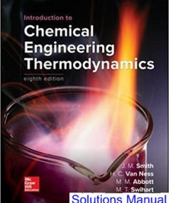 Introduction to Chemical Engineering Thermodynamics 8th Edition Smith Solutions Manual