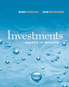 Test Bank for Investments Analysis and Behavior, 1st Edition: Hirschey