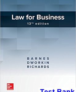 Law for Business 13th Edition Barnes Test Bank