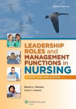 Leadership Roles and Management Functions in Nursing Theory and Application Marquis 8th Edition Test Bank