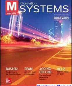 M Information Systems 4th Edition Baltzan Solutions Manual