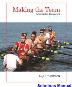 Making the Team A Guide for Managers 6th Edition Thompson Solutions Manual