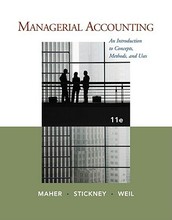 Managerial Accounting An Introduction to Concepts, Methods and Uses Maher 11th Edition Test Bank