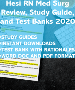 Hesi RN Med Surg 2020 Study Guide, Review, and Test Bank