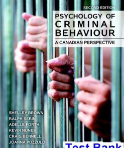 Psychology of Criminal Behaviour A Canadian Perspective Canadian 2nd Edition Brown Test Bank