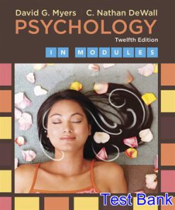 Psychology in Modules 12th Edition Myers Test Bank