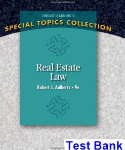 Real Estate Law 9th Edition Aalberts Test Bank