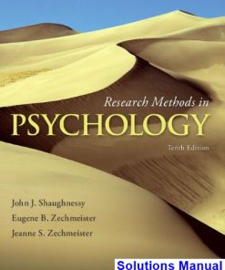 Research Methods in Psychology 10th Edition Shaughnessy Solutions Manual