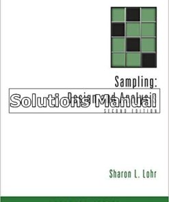 Sampling Design and Analysis Advanced Series 2nd Edition Lohr Solutions Manual