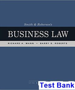 Smith and Robersons Business Law 17th Edition Mann Test Bank