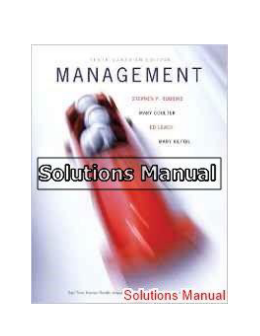 Management 10th Edition Robbins Solutions Manual