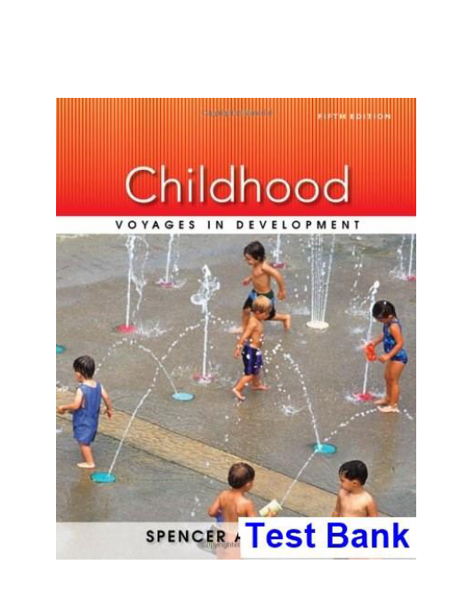 Childhood Voyages in Development 5th Edition Rathus Test Bank