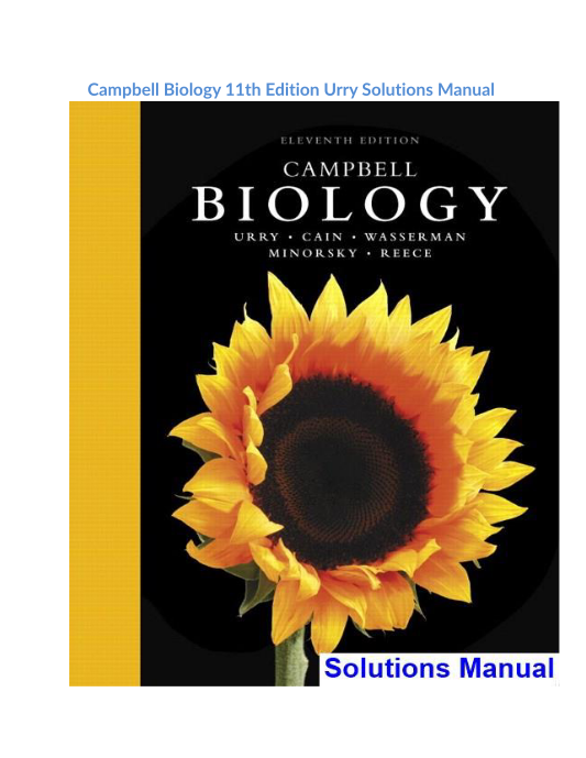 Campbell Biology 11th Edition Urry Solutions Manual