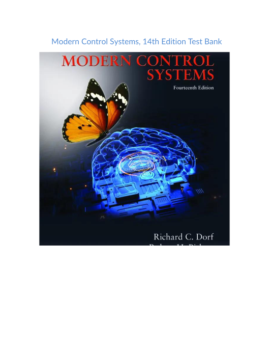 Test Bank and Solution Manual for Modern Control Systems 14th edition 