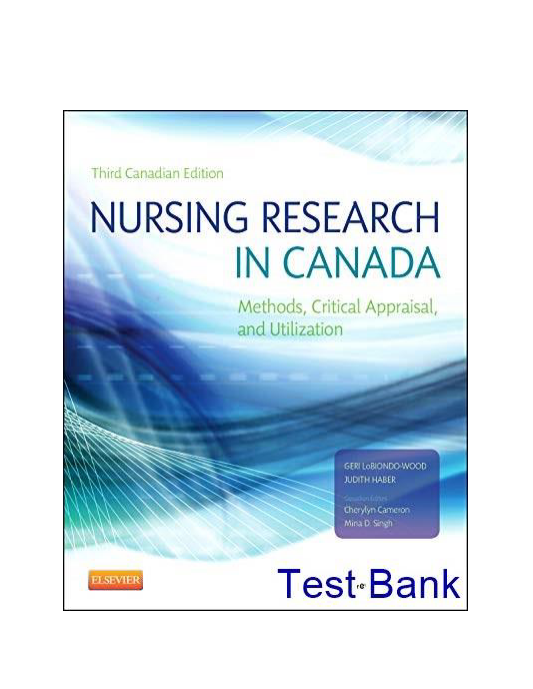 Nursing Research in Canada 3rd Edition Wood Test Bank