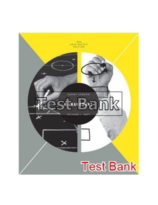 Management Asia Pacific 5th Edition Samson Test Bank