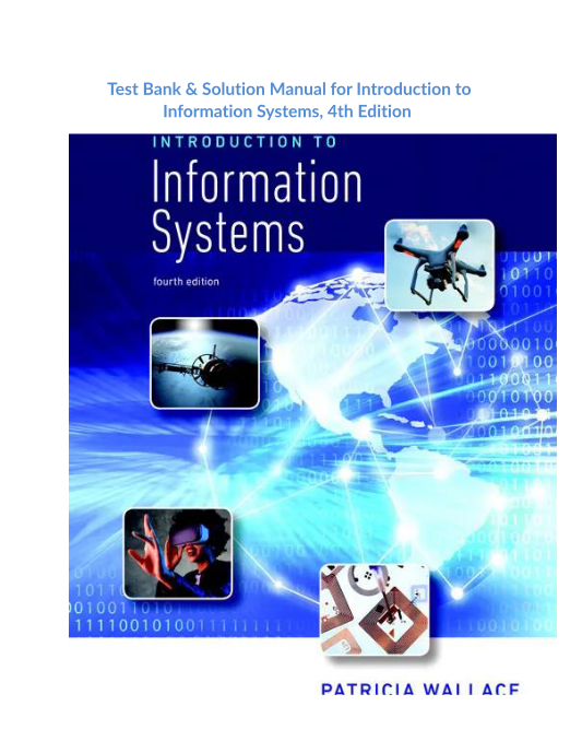 Test Bank & Solution Manual for Introduction to Information Systems, 4th Edition 