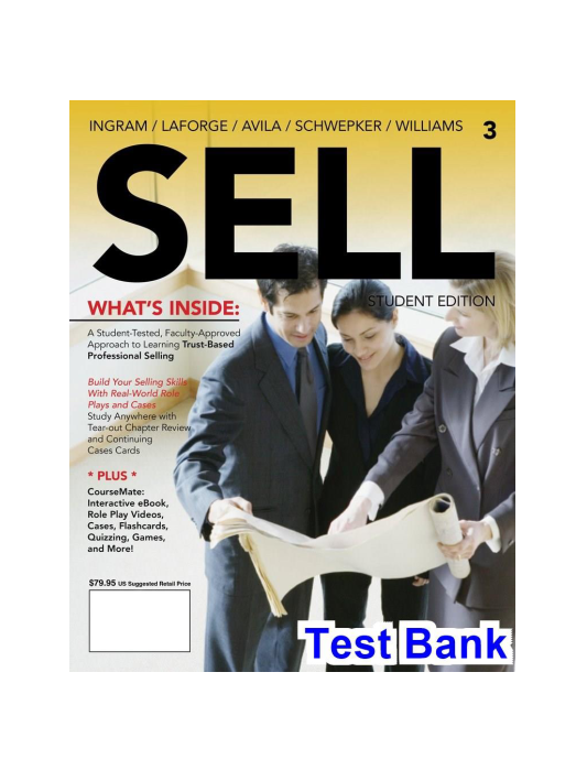 SELL 3rd Edition Ingram Test Bank