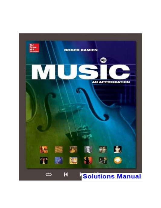 Music An Appreciation 11th Edition Kamien Solutions Manual