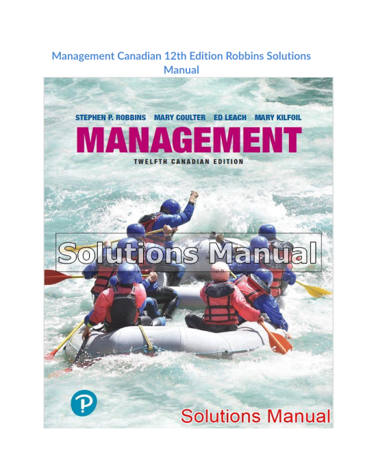 Management Canadian 12th Edition Robbins Solutions Manual