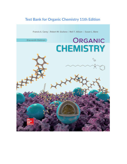 Test Bank for Organic Chemistry 11th Edition 