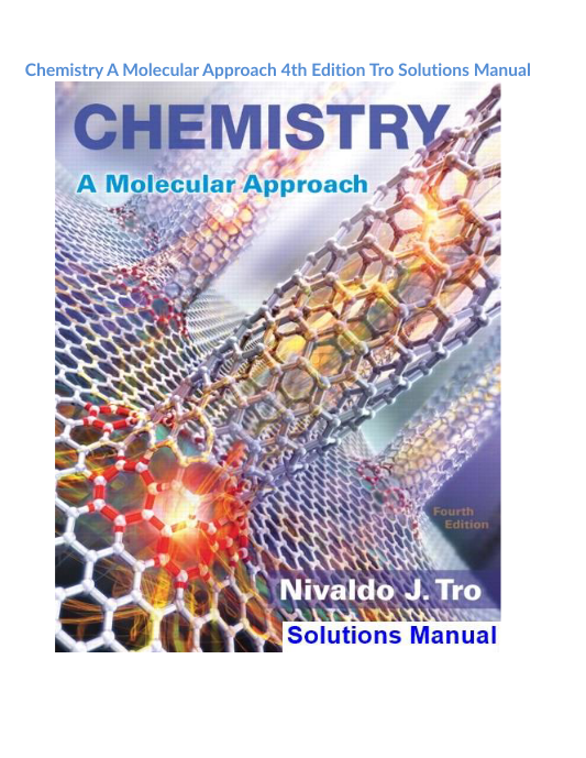 Chemistry A Molecular Approach 4th Edition Tro Solutions Manual