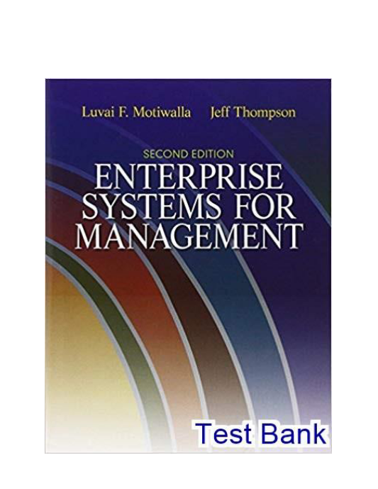 Enterprise Systems For Management 2nd Edition Motiwalla Test Bank