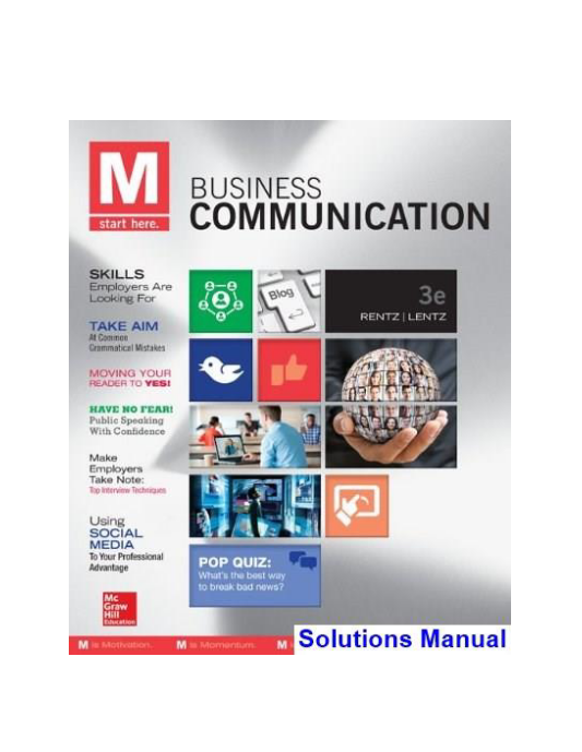 M Business Communication 3rd Edition Rentz Solutions Manual