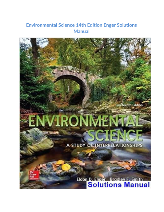 Environmental Science 14th Edition Enger Solutions Manual