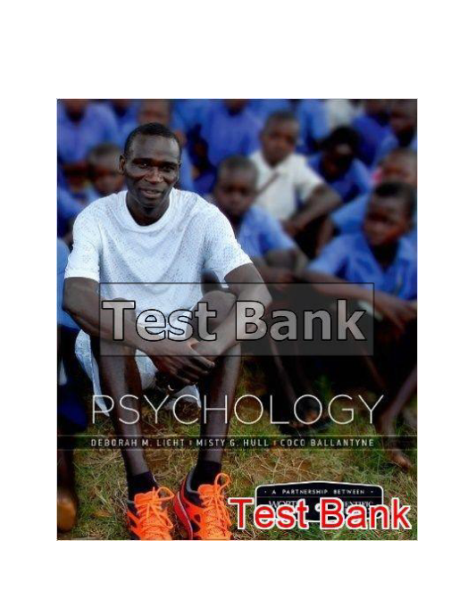 Scientific American Psychology 1st Edition Licht Test Bank