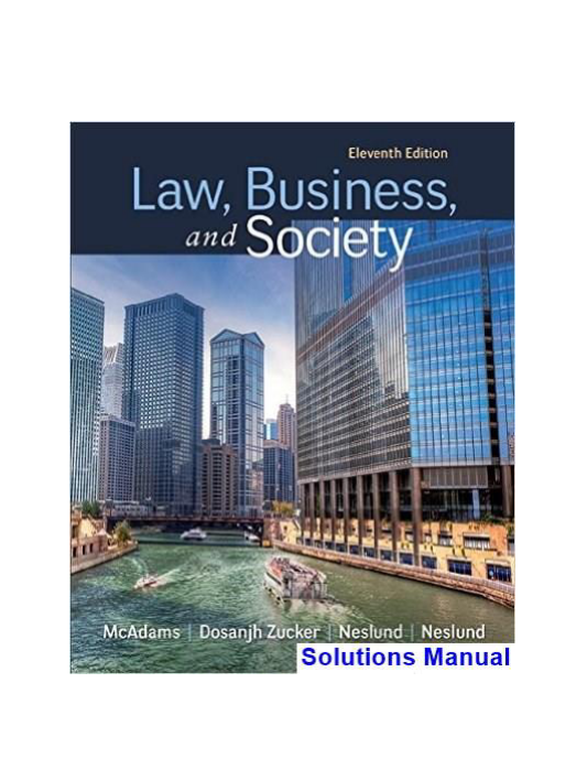 Law Business and Society 11th Edition McAdams Solutions Manual